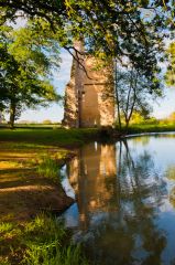 The west tower and River Windrush