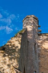 A surviving turret in the west tower