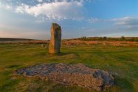 Evening light over Mitchell's Fold