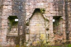 Chimney on the east wall