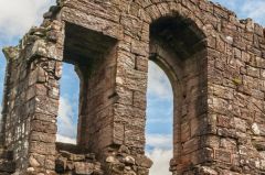 Window and door openings on the north wall
