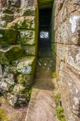 Drain channel in the east wall