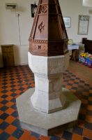 Mount Bures, St John's Church, Font