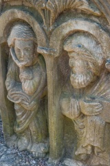 Figures of saints on the base