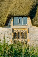 Medieval window at the rear of the cottage