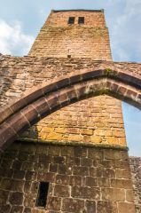 The bell tower and ruined arch