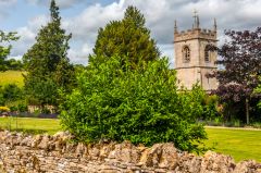 Stone walls and St Andrews church
