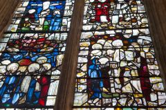 Medieval stained glass, east window, south aisle