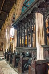 Beautifully carved choir stalls