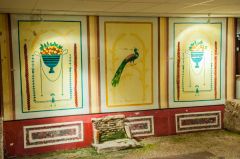 Reconstruction of a possible wall painting decoration