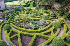 Looking down on the knot garden