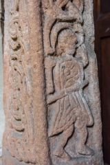 Figure of a warrior on a Saxon cross shaft