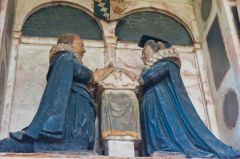 North Leigh, St Mary's Church, Lenthall monument detail