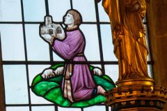 John Fortey stained glass, east window