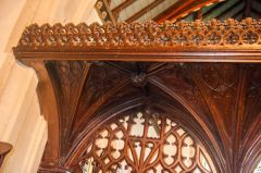 Carving detail on the chancel screen