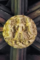 Gilded roof boss