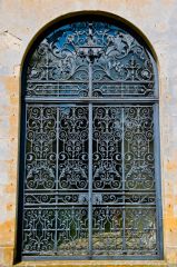 Wrought iron south door