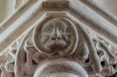 Green Man carved capital