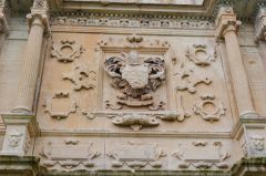 Carving detail on the Renaissance gatehouse
