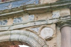Old Gorhambury House, Carved medallion over the archway