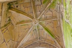 A vaulted roof in the keep