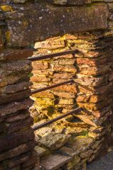 Barred window in the tower wall