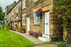 A row of stone cottages off the market square