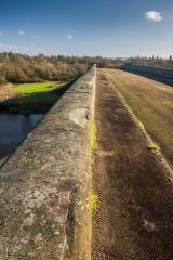 The north parapet (note the subsidence dip)