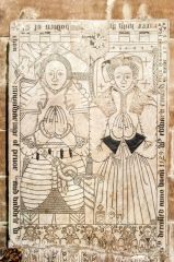 16th century Mainwaring alabaster slab