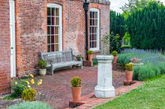 The rear patio of Owletts house