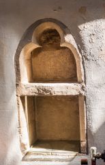 Holy water stoup in the porch