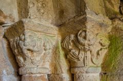Oxhill, St Lawrence Church, 12th century capitals, north doorway