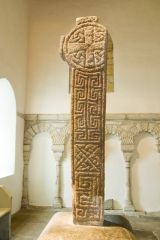 Celtic cross inside the church