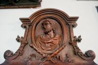 Flemish martyr's head carving