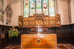 The chancel and Victorian reredos