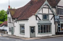 A timber-framed antque shop