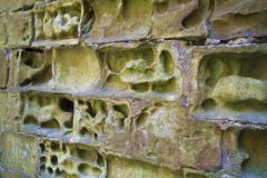 Well-worn walls in the keep