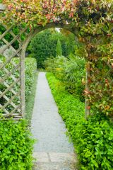 A garden path and archway