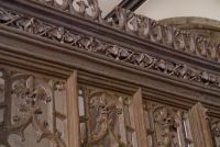 Dering Chapel screen carving detail