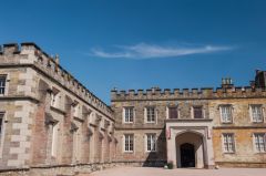 The front entrance to the house