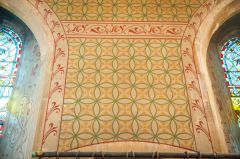 Victorian stenciling in the chancel