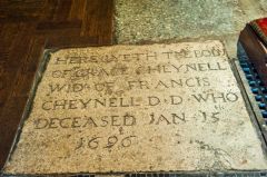 Memorial to Grace Cheynell, 1696