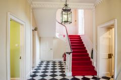 The staircase hall of the the 19th century house