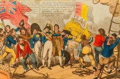 Cartoon of Admiral Nelson in the gallery