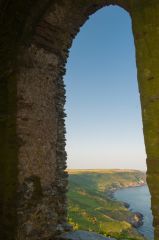Rame Head Chapel, The east window view