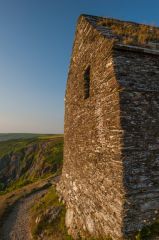 Rame Head Chapel, West wall and window