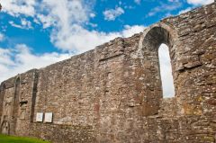 The chancel wall and window