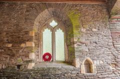 Revelstoke, St Peter the Poor Fisherman, Medieval window and piscina