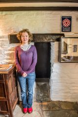 My 14 year old daughter beside a low doorway