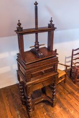 A linen press on the first floor